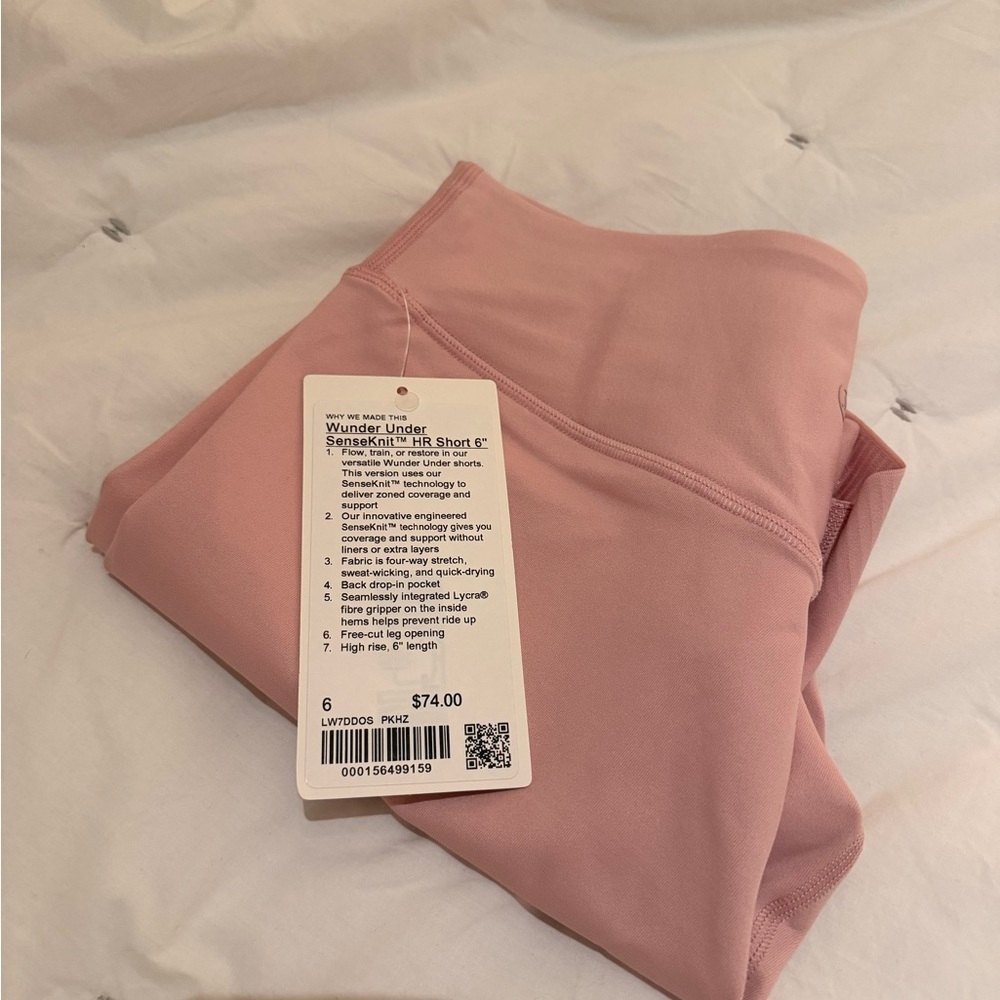 lululemon Wunder Under High-Rise Bike Shorts in Dusty Pink